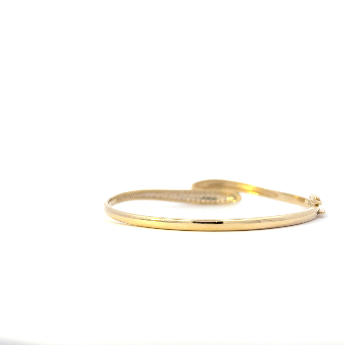 10K Yellow Gold 1.25cttw Diamond Bangle Bracelet
