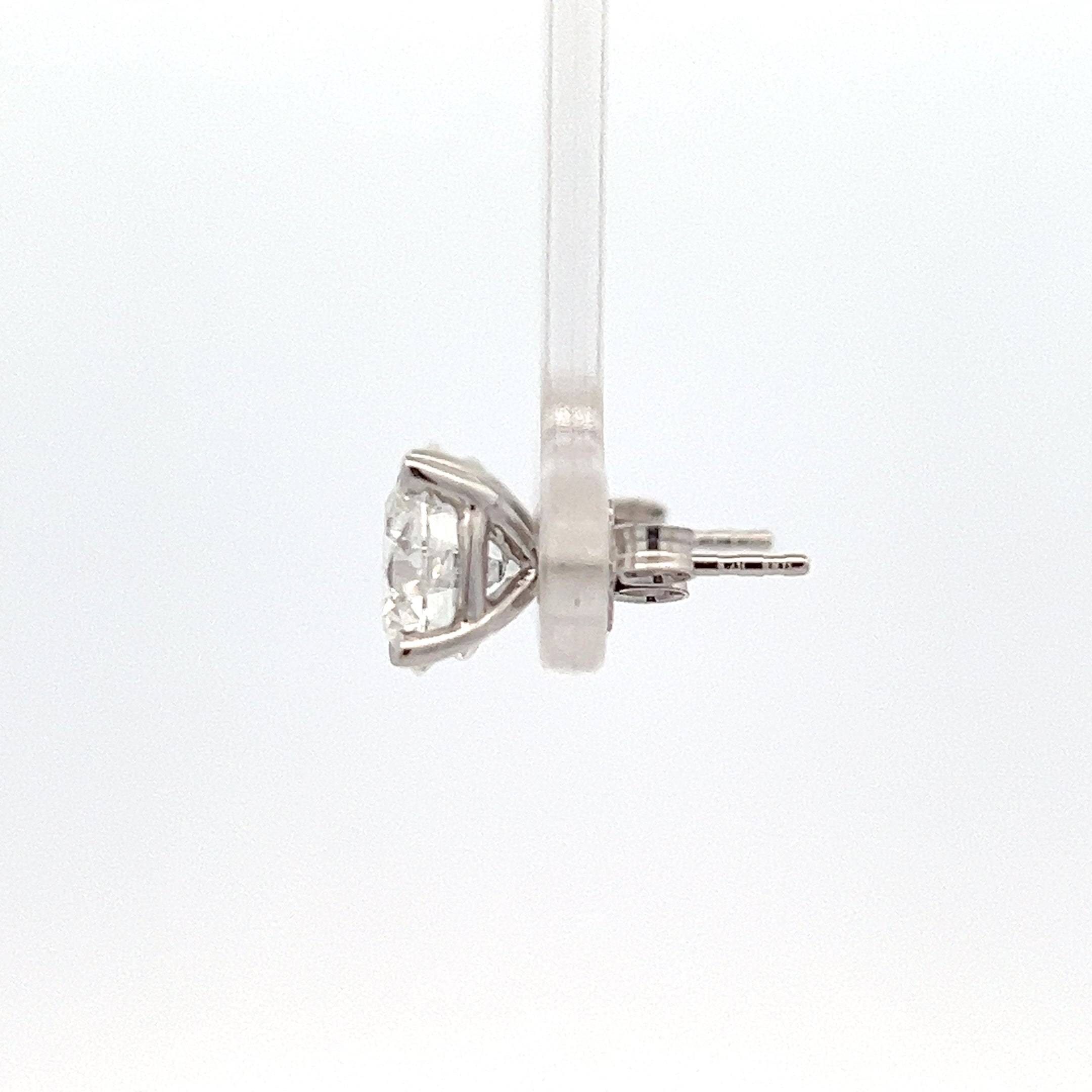 14K White Gold 4cttw Lab Grown Diamond Stud Earrings - White gold