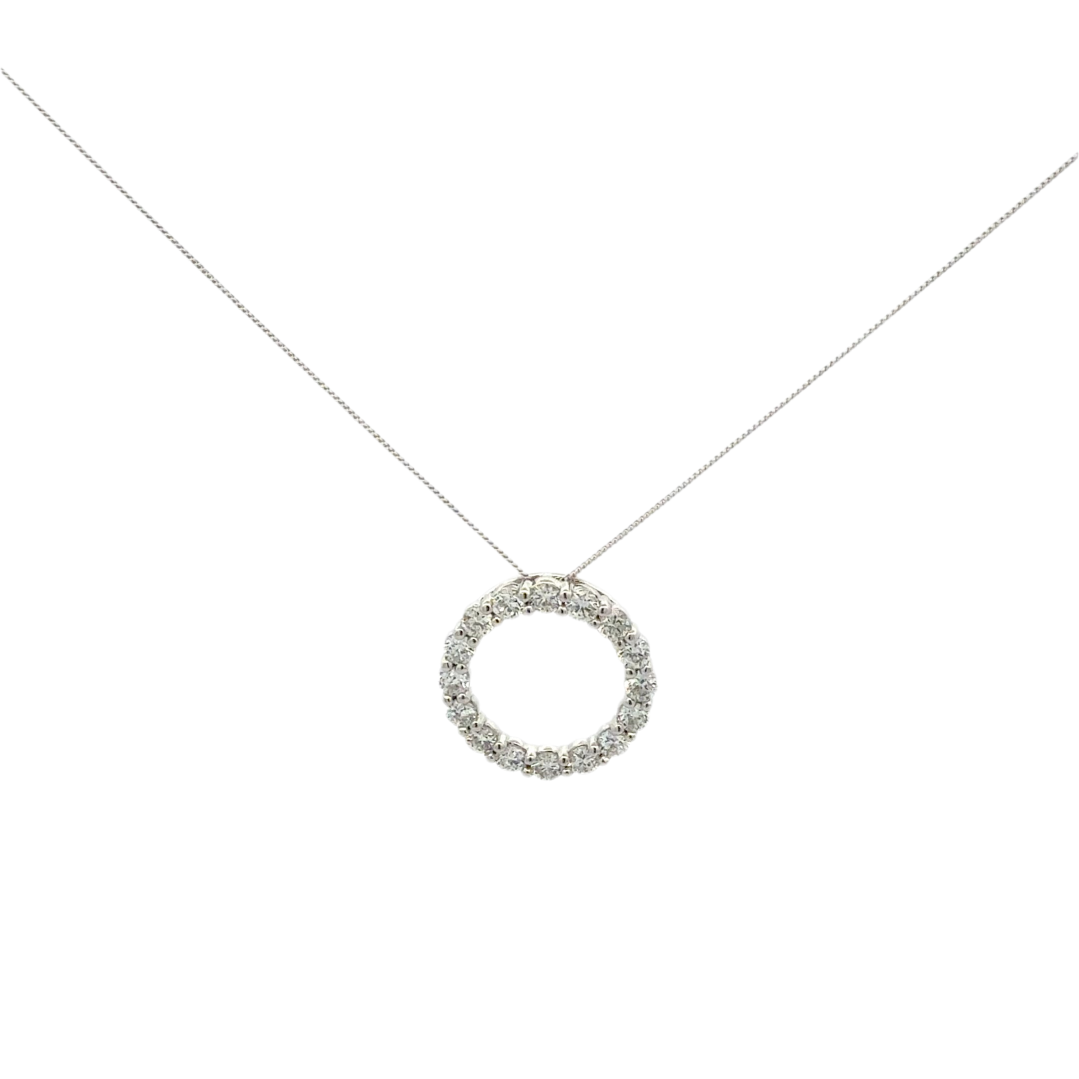 10K White Gold Lab Diamond Pendant