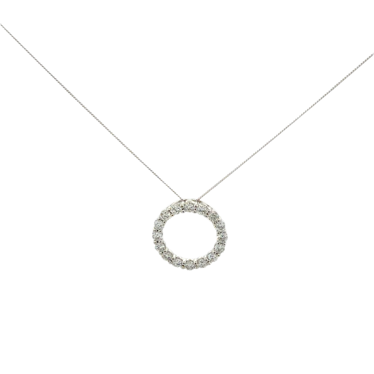 10K White Gold Lab Diamond Pendant