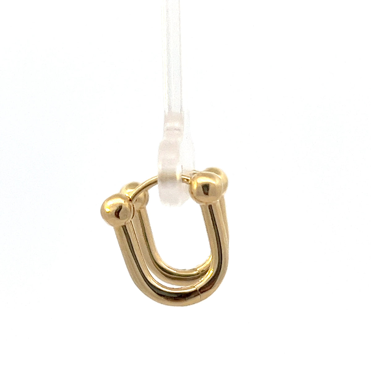 10K Yellow Gold U-shaped Huggies