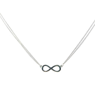 925 Sterling Silver Infinity Twist Lab Grown Diamond Pendant Necklace