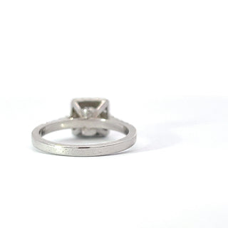 14K White Gold Diamond Ring with Halo