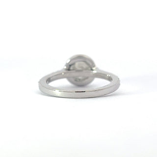 14K White Gold Diamond Ring with Halo
