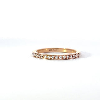 14K Rose Gold Diamond Band