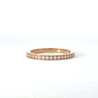 14K Rose Gold Diamond Band