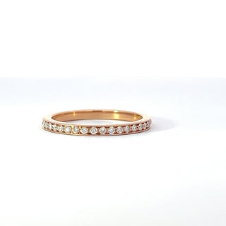 14K Rose Gold Diamond Band