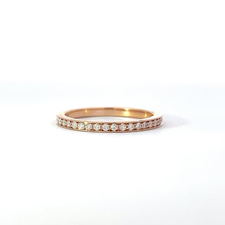 14K Rose Gold Diamond Band