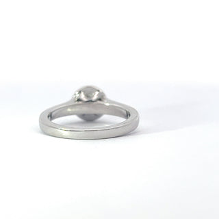 14K White Gold Diamond Ring with Halo