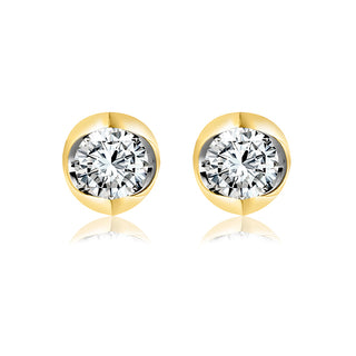 Lab Grown Diamond Solitaire Tension Set Earrings