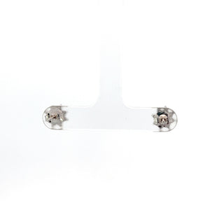 14K White Gold Ruby and Diamond Earrings
