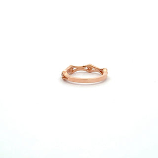 14K Rose Gold 0.16cttw Maple Leaf Canadian Diamond Ring