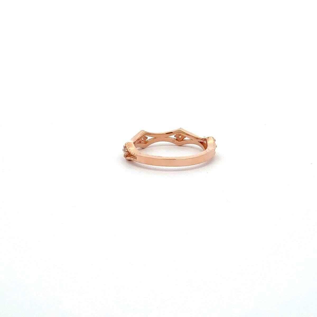 14K Rose Gold 0.16cttw Maple Leaf Canadian Diamond Ring