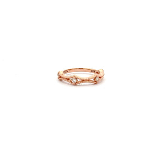14K Rose Gold 0.16cttw Maple Leaf Canadian Diamond Ring