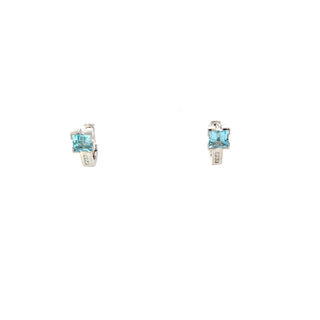 Lab Grown Gemstone Hoop Earrings