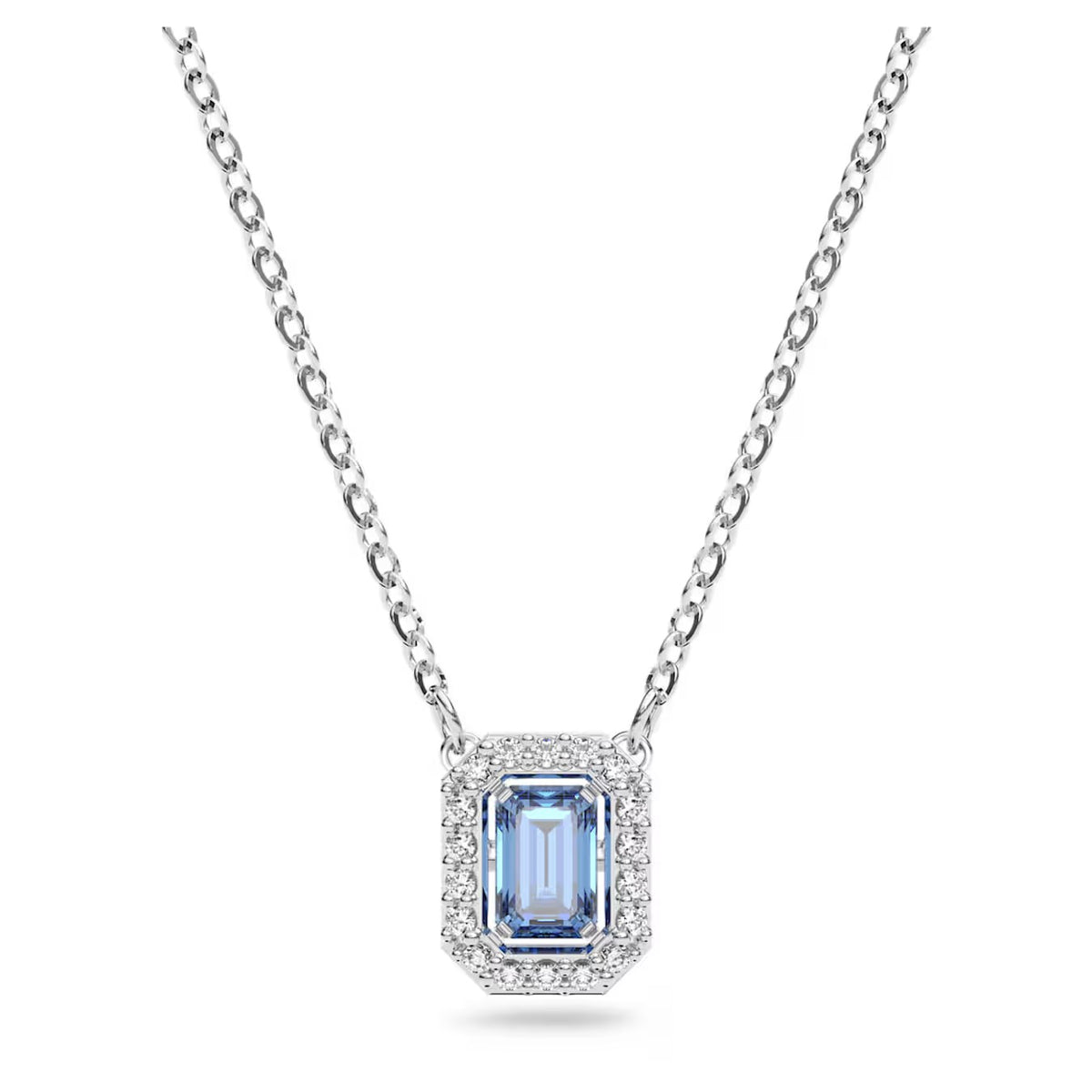 Swarovski Millenia necklace, Octagon cut, Blue, Rhodium plated - 5614926