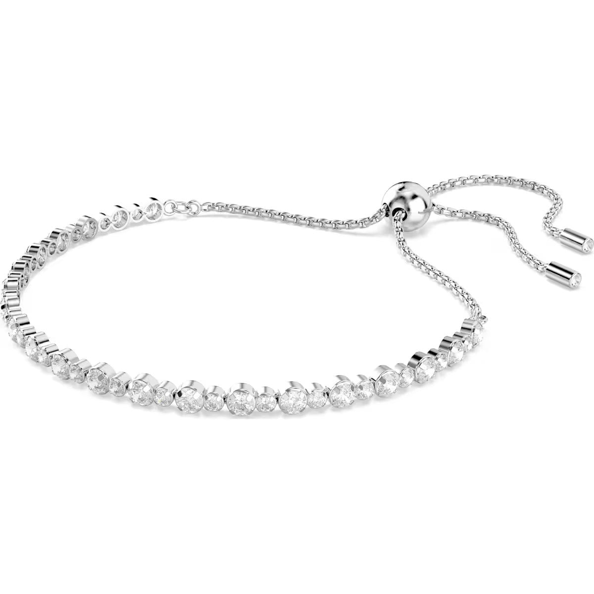 Swarovski - Matrix Tennis bracelet, Mixed round cuts, White, Rhodium plated 5677813