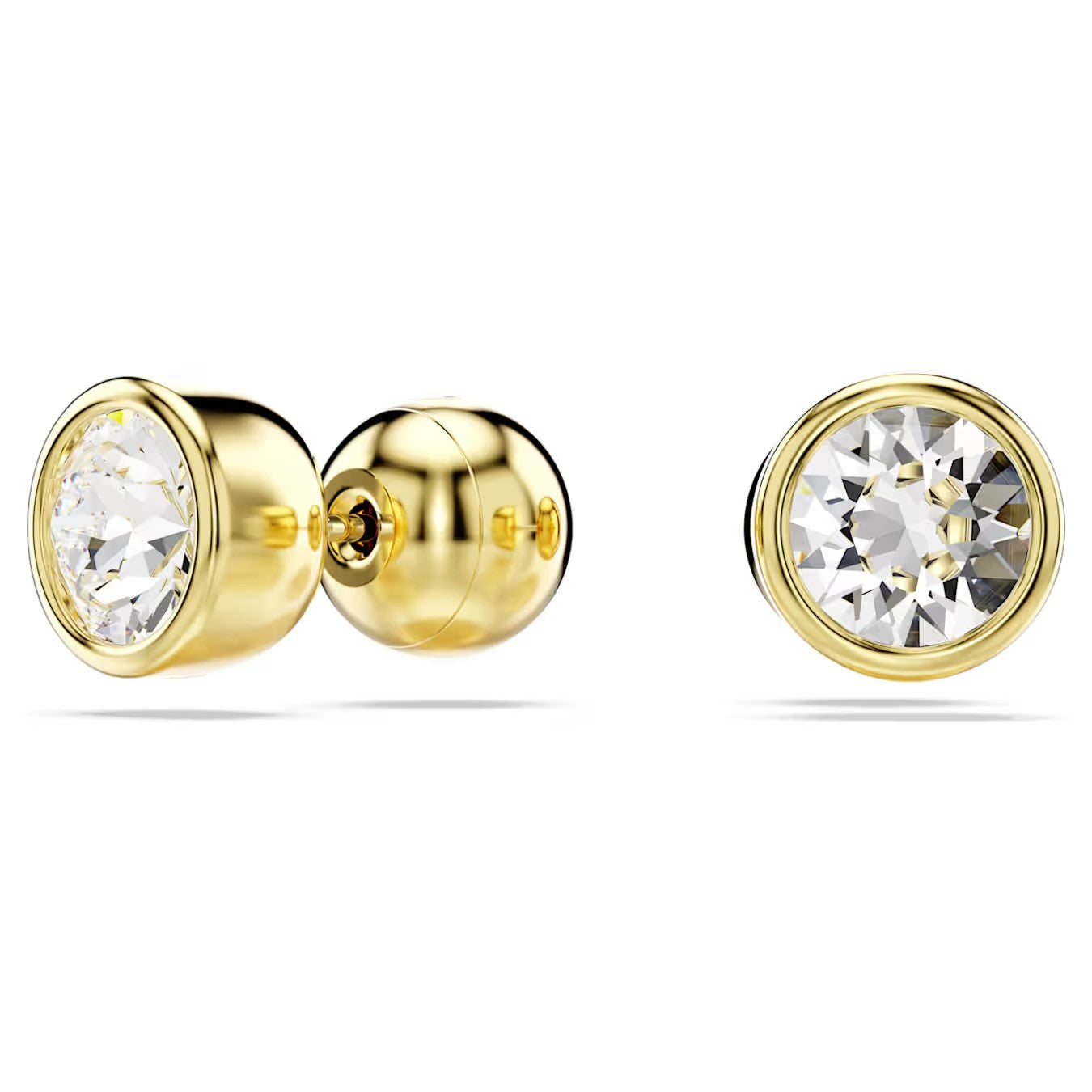 Swarovski - Imber stud earrings, Round cut, White, Gold-tone plated - 5681552/5689660 (SS)