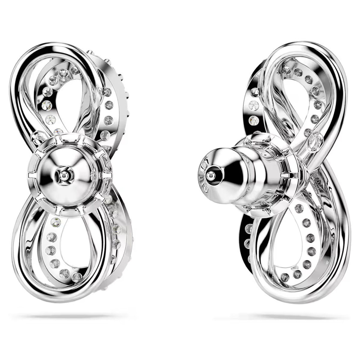 Swarovski - Pendientes Hyperbola, Infinity, blanco, Baño de rodio - 5687269 