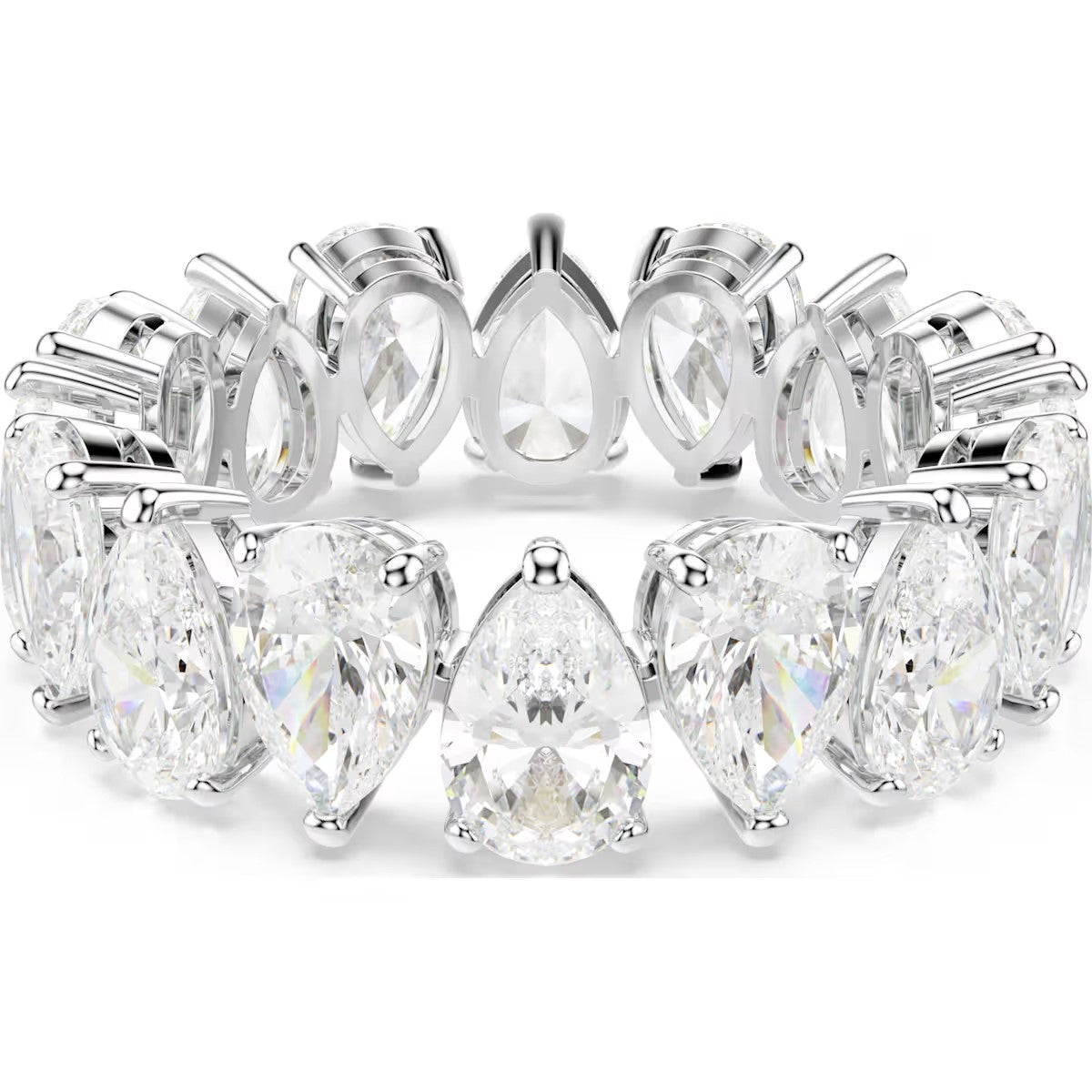 Swarovski - Matrix Vittore ring, Pear cut, White, Silver-tone finish 5689469