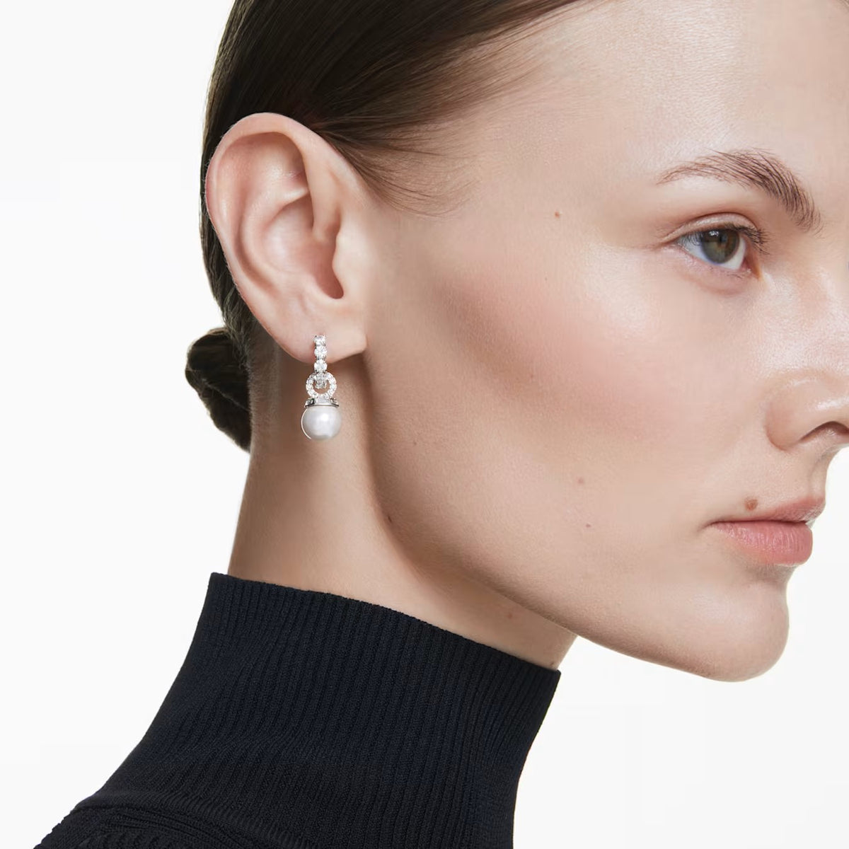 Swarovski Matrix Pearl Pierced Earrings - 5691716/5723778 (SS)