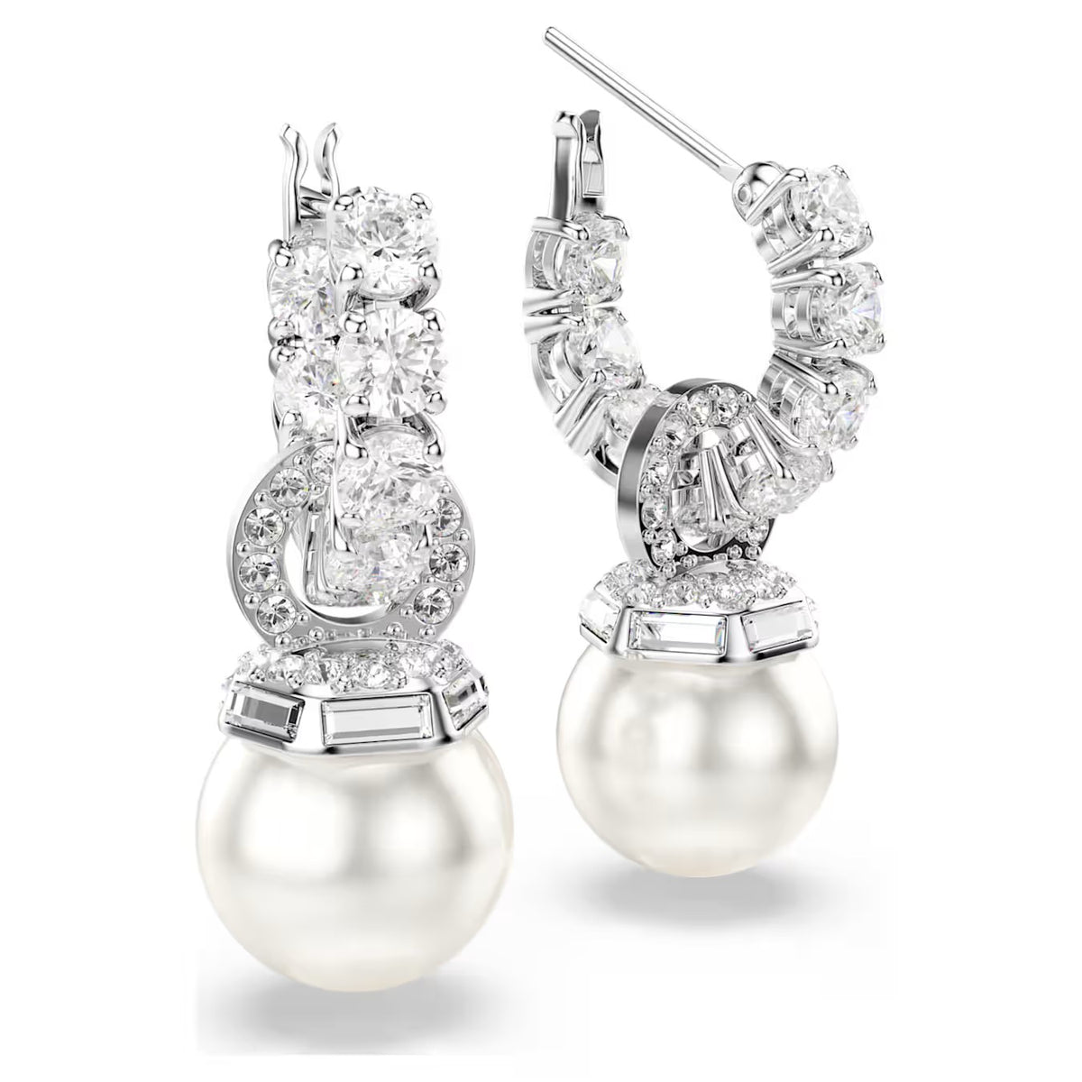 Swarovski Matrix Pearl Pierced Earrings - 5691716/5723778 (SS)