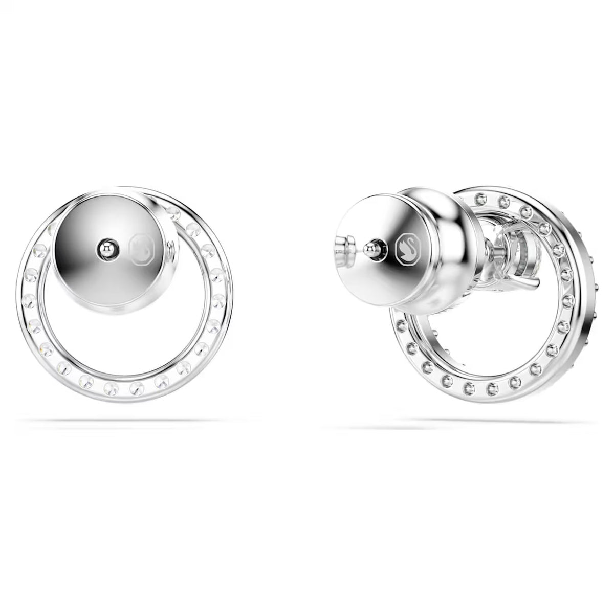 Swarovski Constella stud earrings, Round cut, White, Rhodium plated - 5692262/5701586 (SS)