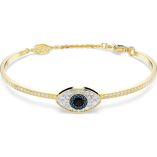 Swarovski - Symbolica bangle, Evil eye, Blue, Gold-tone plated - 5696467
