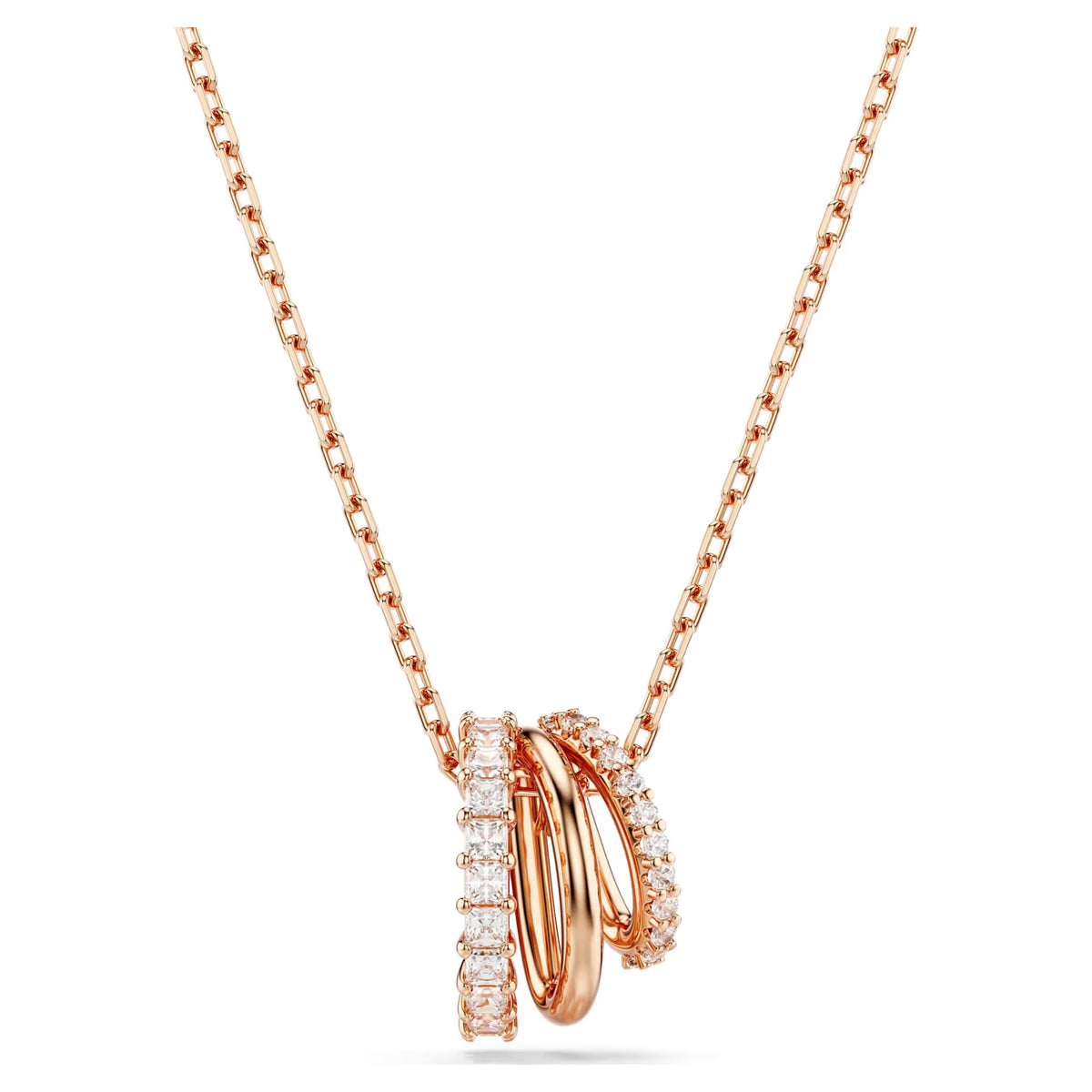 Swarovski - Hyperbola pendant Mixed cuts, White, Rose gold-tone plated - 5701494