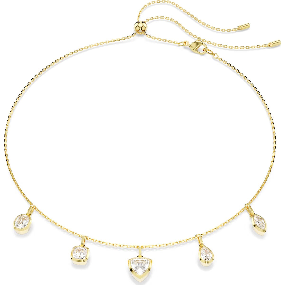 Swarovski - Imber necklace, Mixed cuts, White, Gold-tone plated 5705463