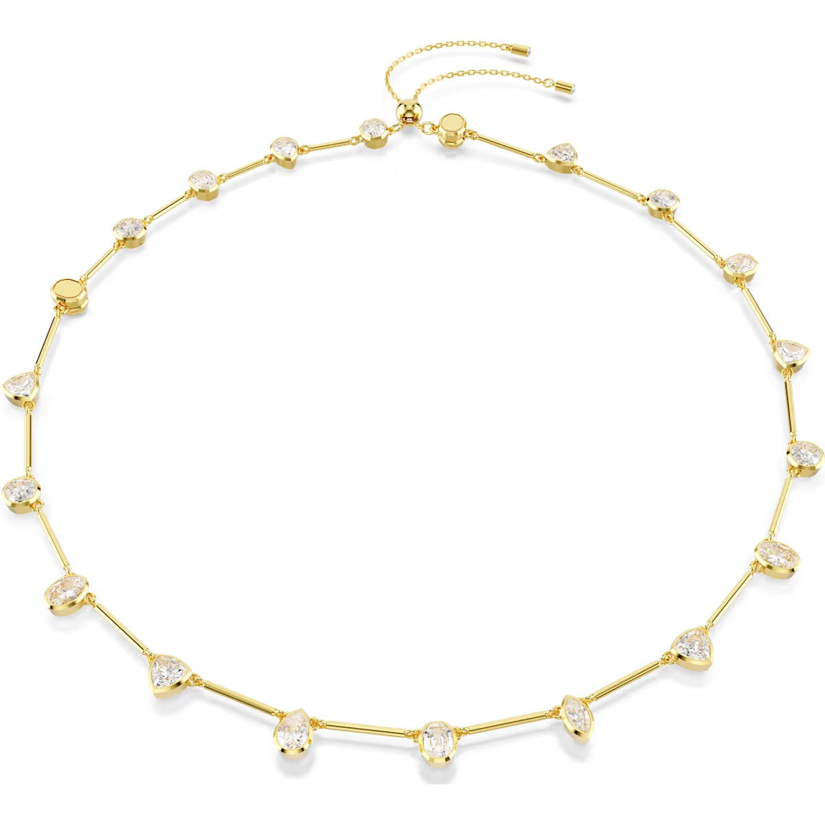 Swarovski - Imber Tennis necklace, Mixed cuts, White, Gold-tone plated 5705481