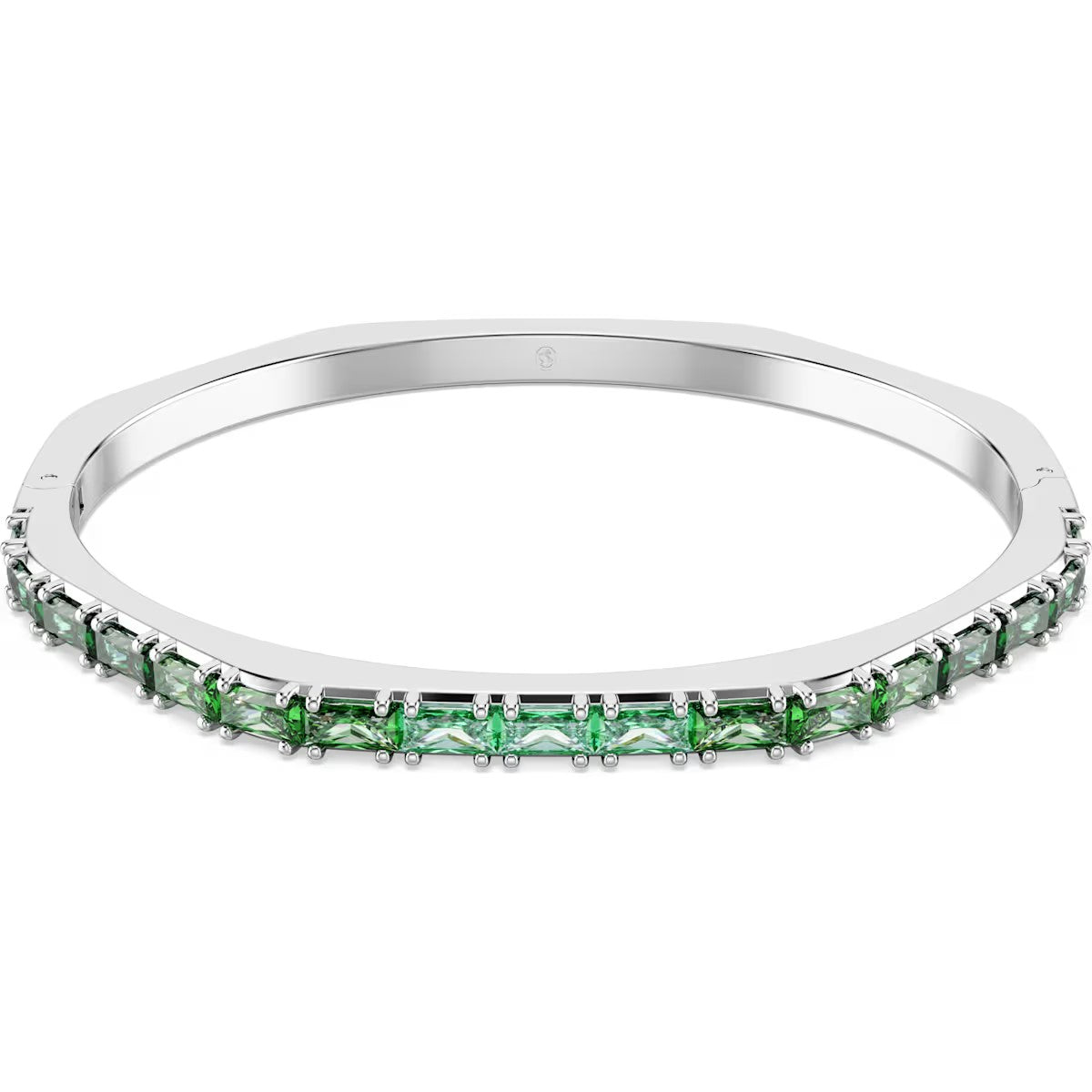 Swarovski - Matrix bangle, Baguette cut, Green, Rhodium plated 5705785