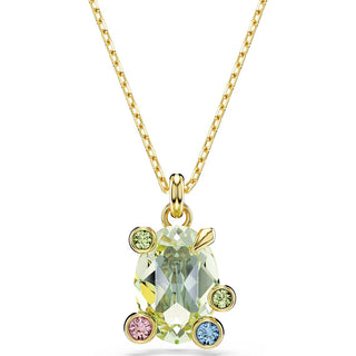 Swarovski - Gema pendant, Mixed cuts, Multicolored, Gold-tone plated 5705816- Discontinued