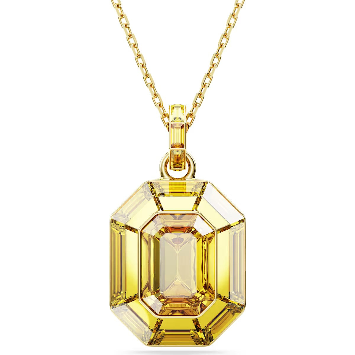 Swarovski - Lucent pendant, Octagon shape, Yellow, Gold-tone plated 5708781