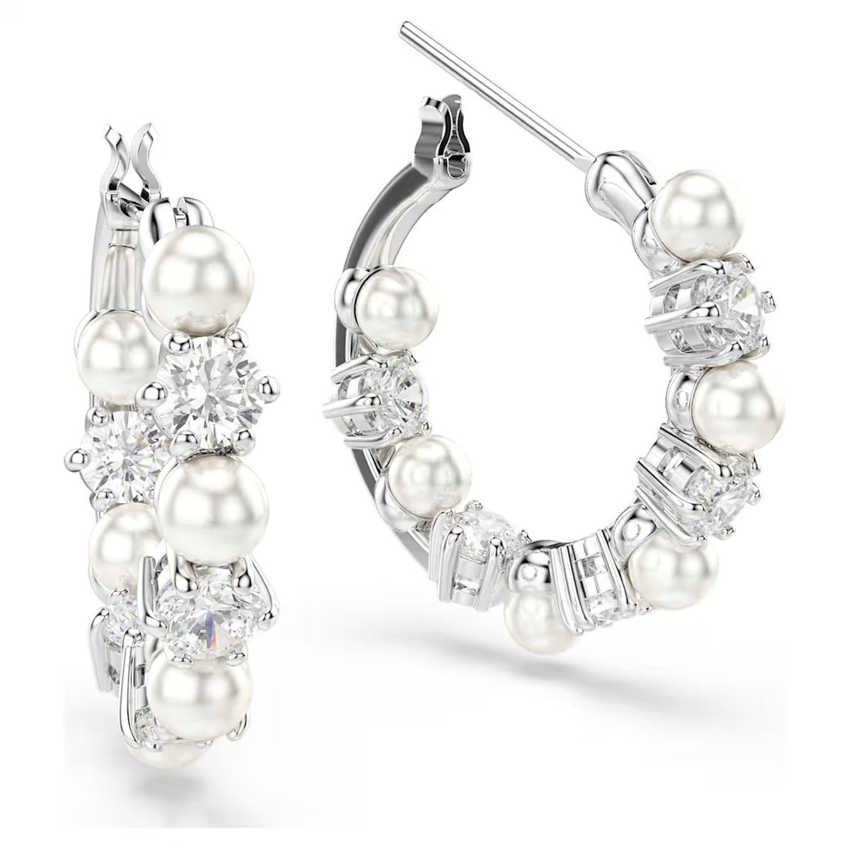 Swarovski Matrix Pearl Hoop Earrings - 5709256/5720885 (SS)