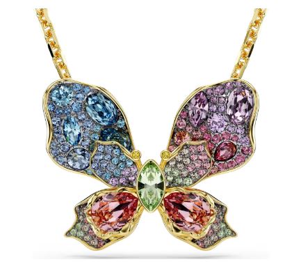 Swarovski - Idyllia pendant and brooch, Mixed cuts, Pavé, Butterfly, Multicolored, Mixed metal finish 5709951