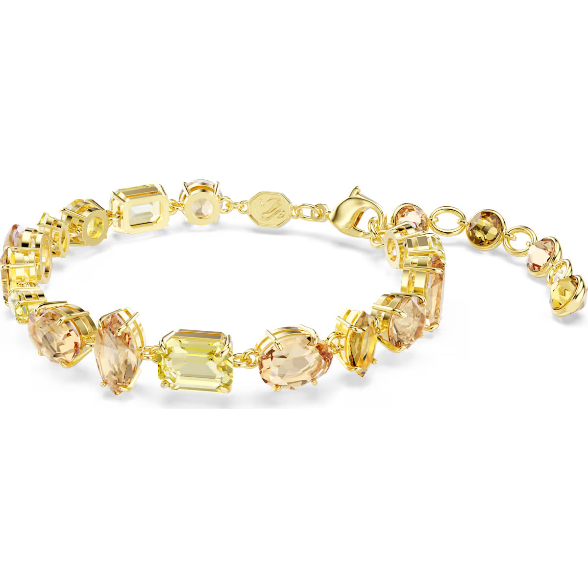 Gema bracelet, Mixed cuts, Yellow, Gold-tone plated 5718072
