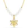 Idyllia pendant, Crystal pearl, Mixed cuts, Flower, Multicolored, Gold-tone plated 5723140