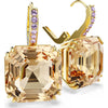 Millenia drop earrings, Mixed cuts, Caramel, Gold-tone plated 5725744