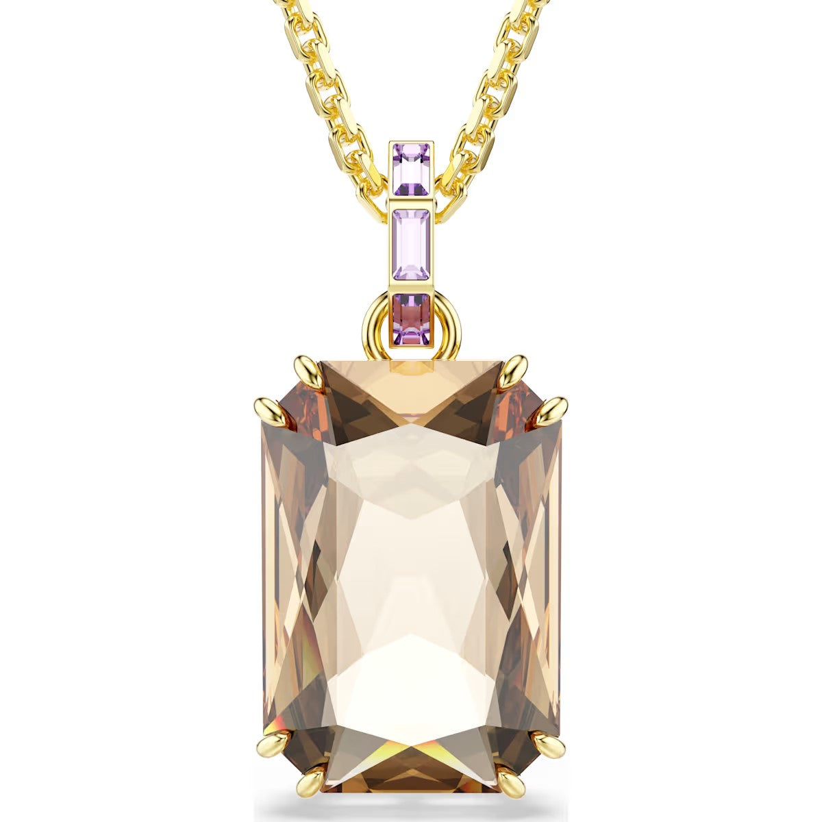 Swarovski Millenia pendant, Octagon cut, Caramel, Gold-tone plated - 5725752