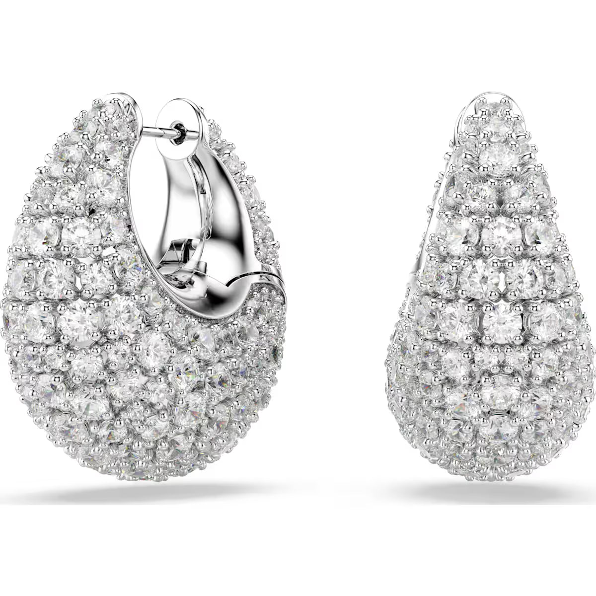 Swarovski Sublima earrings, Large, White, Rhodium plated 5732281