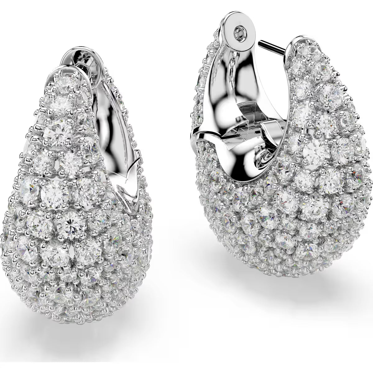 Swarovski Sublima earrings, Large, White, Rhodium plated 5732281