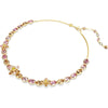 Idyllia necklace, Mixed cuts, Flower, Multicolored, Gold-tone plated 5732385