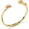 Idyllia bangle, Mixed cuts, Flower, Multicolored, Gold-tone plated 5732387