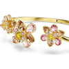 Idyllia bangle, Mixed cuts, Flower, Multicolored, Gold-tone plated 5732387