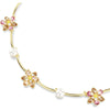 Idyllia necklace, Crystal pearl, Mixed cuts, Flower, Multicolored, Gold-tone plated 5732388