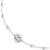 Una Angelic pendant, Round cut, Double sided motifs, White, Rhodium plated 5733116