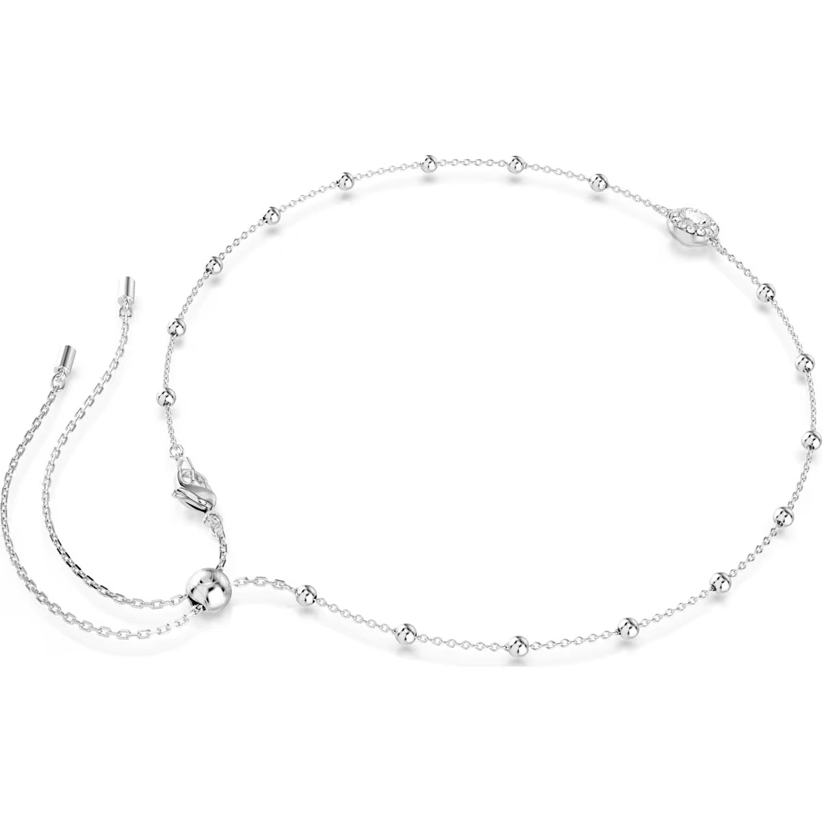 Una Angelic pendant, Round cut, Double sided motifs, White, Rhodium plated 5733116