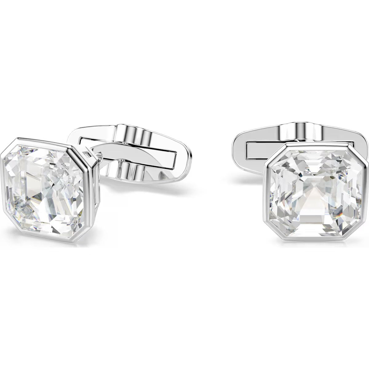 Swarovski Millenia cufflinks, Octagon cut, White, Rhodium plated 5733306