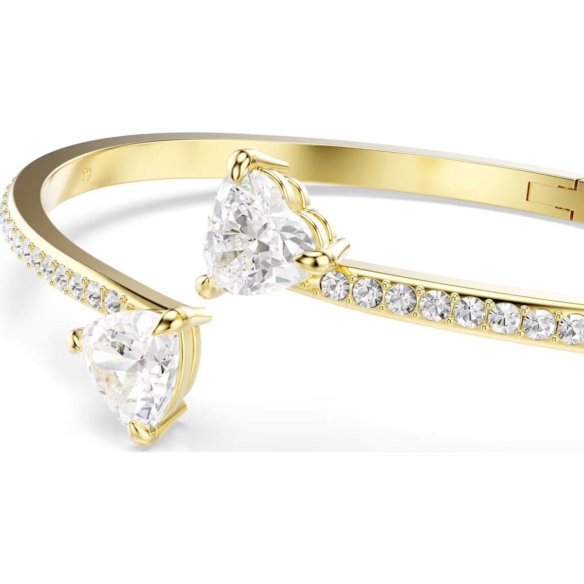 Swarovski Mesmera Attract bangle, Heart, White, Gold-tone plated 5733474